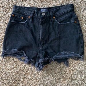 Abercrombie and Fitch black high waisted shorts